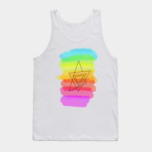 Geometric Rainbow Tank Top